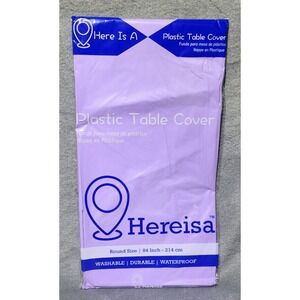 Purple Plastic Table Cloth 54x108‎ Reusable